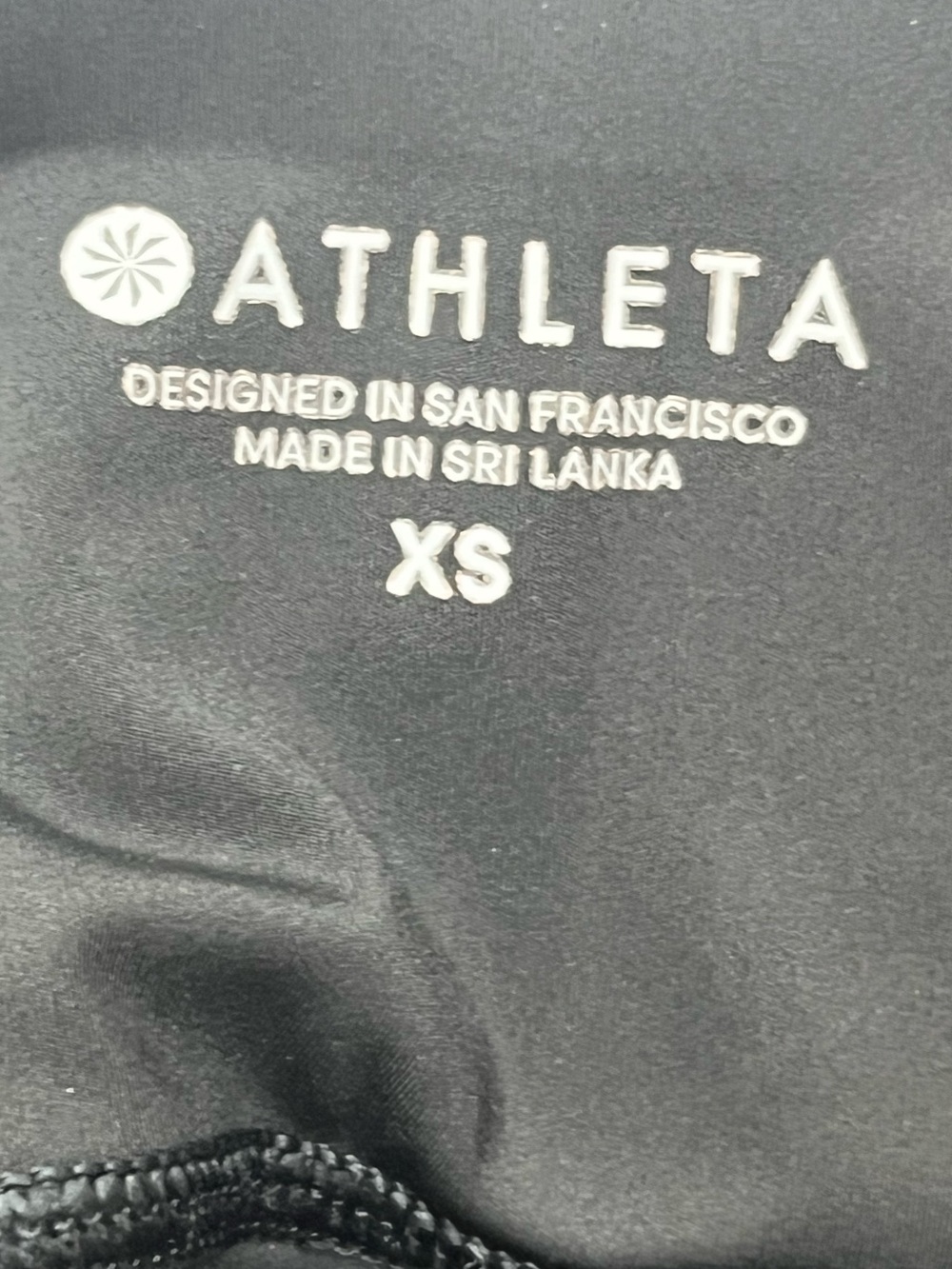 Athleta Womens Black Reflective Running Tights Leggings w/Scalloped Hem XS - Picture 8 of 10
